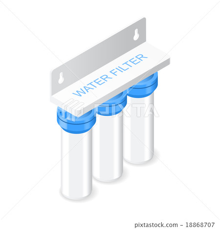 Water filter isometric icon Water filter isometric icon 18868707