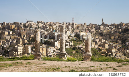 Amman city landmarks-old roman Citadel Hill,Jordan 18868782