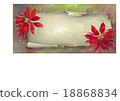 Christmas oil color 6 type Horizontal position Poinsettia Characters can be placed in the center of the wheel 18868834