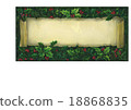 Christmas Oil Pacific Type 6 Horizontal Position Frame with holly leaves Characters can be inserted in the center 18868835