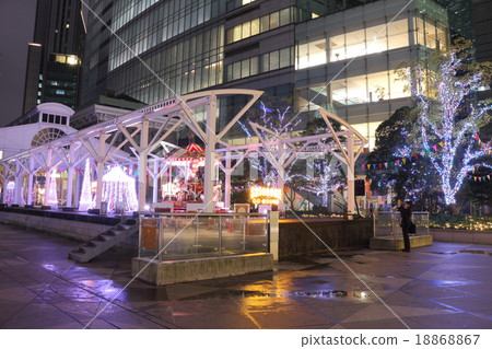 Old Shinbashi station lighting illumination 18868867