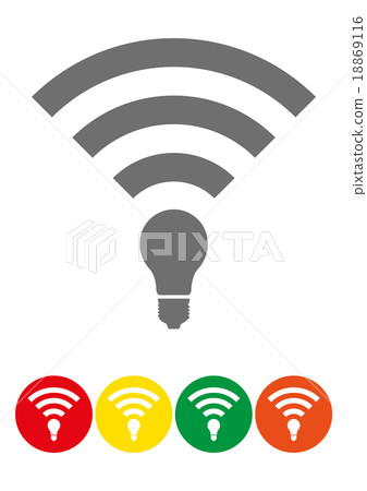 Set of colored Li-Fi wireless access icons 18869116