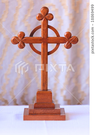 Old cross in church, Bibury England 18869499
