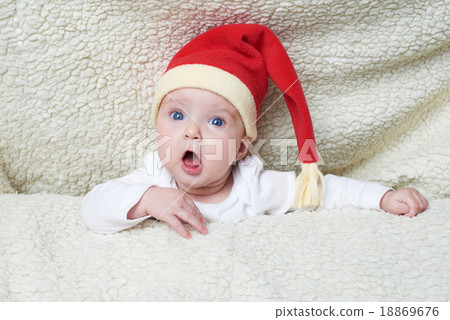 cute baby in Santa hat cute baby in Santa hat 18869676