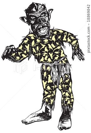 ZOMBIE in pajamas, vector illustration. 18869842