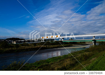 Tama City Monorail and Asakawa 18870484