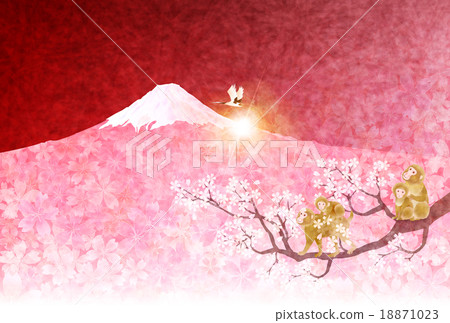 櫻花新年的卡片背景 櫻花新年的卡片背景 18871023