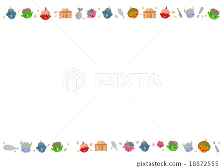 Setsubun Message card (sideways) 18872555