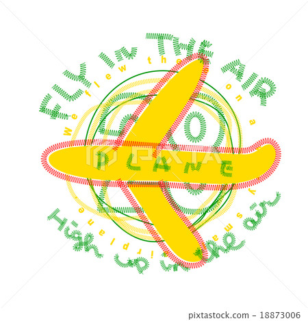 一架手寫的風飛機的例證 一架手寫的風飛機的例證 18873006