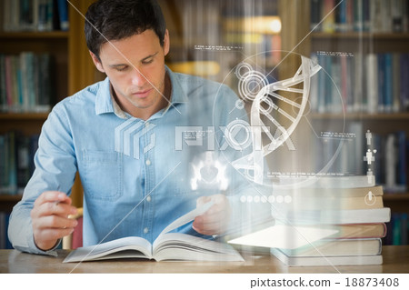 Composite image of illustration of dna Composite image of illustration of dna 18873408