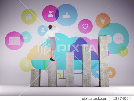 Composite image of businesswoman scratching her head Composite image of businesswoman scratching her head 18874004