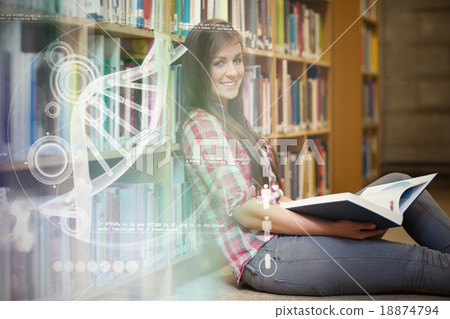 Composite image of illustration of dna Composite image of illustration of dna 18874794