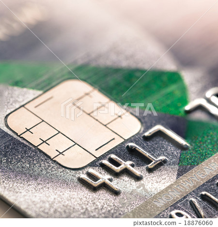 Close Up Macro Shot With Credit Card 18876060