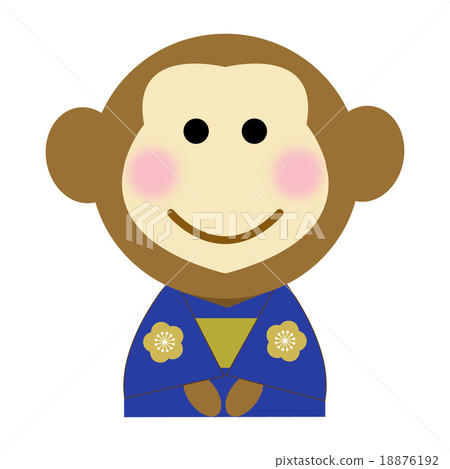 New Year's cards monkey kimono New Year's cards monkey kimono 18876192