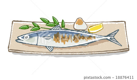 Grilled fish illustration 18876411