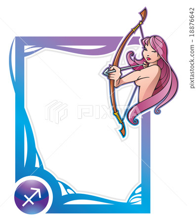 Zodiac frame series: Sagittarius, vector 18876642