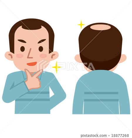 A man not aware of baldness 18877268