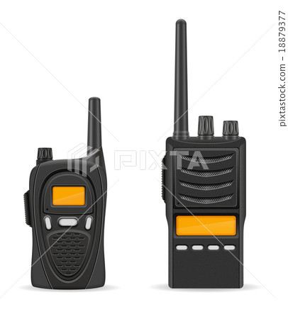 walkie-talkie communication radio vector 18879377
