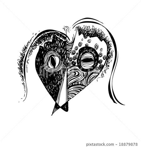abstract design face 18879878