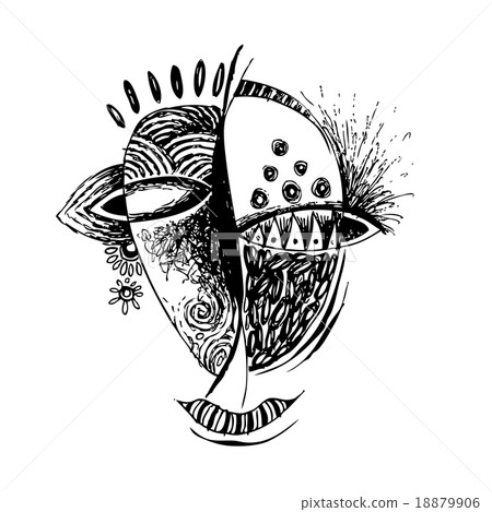 abstract design face 18879906