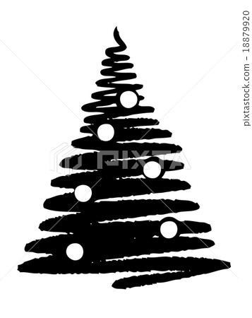 grunge Christmas tree on white background 18879920