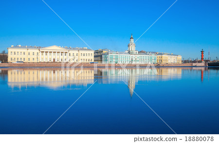 Cityscape with Neva river coast and Kunstkamera Cityscape with Neva river coast and Kunstkamera 18880078