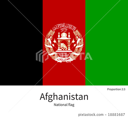 National flag of Afghanistan with correct 18881687