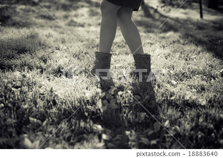 Feet on a grass Feet on a grass 18883640