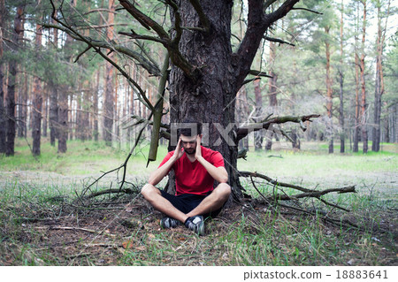 Boy under a tree Boy under a tree 18883641