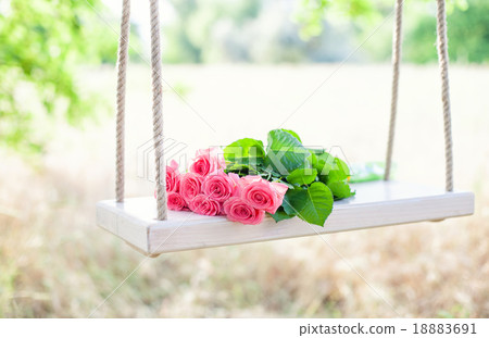 Flowers on a swing 18883691