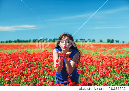 Girl with poppies Girl with poppies 18884532