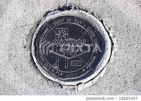 拉斯維加斯人行道上的標記 18885307