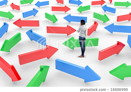 Girl in the middle of arrows Girl in the middle of arrows 18886990