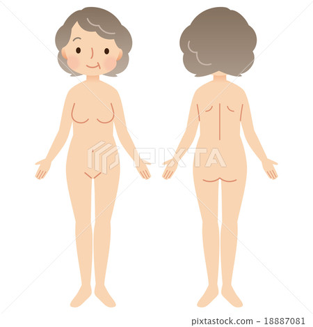 Women's body naked elderly 18887081
