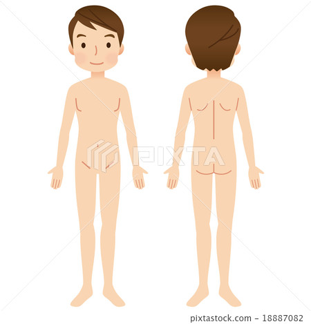 Male body naked whole body 18887082