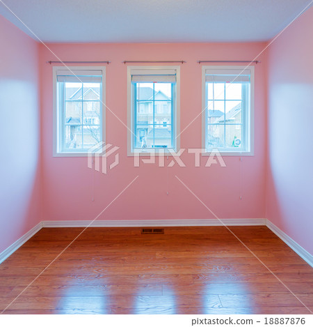 Empty Bedroom in pink color Empty Bedroom in pink color 18887876