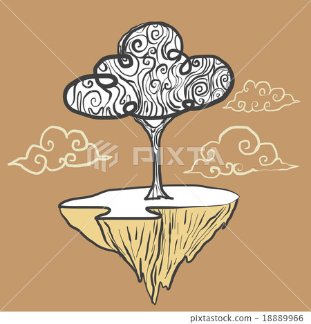 Island and tree 18889966