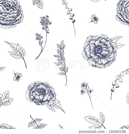 Vector floral pattern Vector floral pattern 18890586