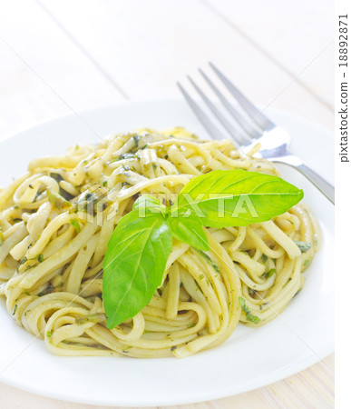pasta with basil pasta with basil 18892871