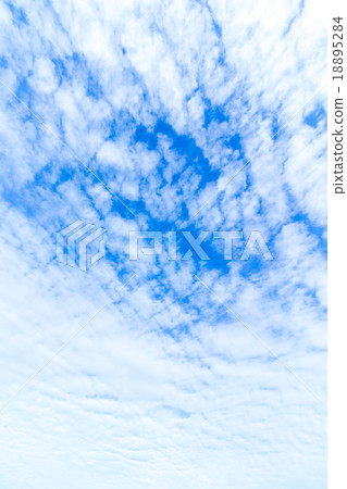 覆蓋高積云云片藍天將軍天空和雲彩白雲秋天天空背景材料雲彩綜合背景 18895284