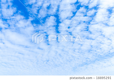 覆蓋高積云云片藍天將軍天空和雲彩白雲秋天天空背景材料雲彩綜合背景 18895291