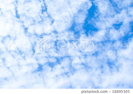 覆蓋高積云云片藍天將軍天空和雲彩白雲秋天天空背景材料雲彩綜合背景 18895305