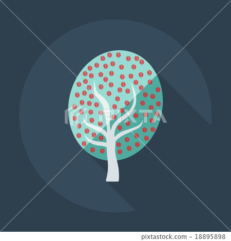 Flat modern design with shadow icon coffee tree 18895898