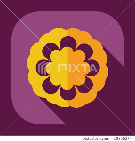 Flat modern design with shadow icon flower - Stock Illustration ...