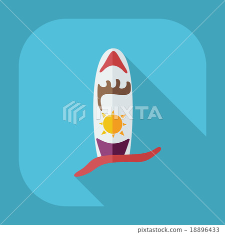Flat modern design with shadow icons surf board 18896433