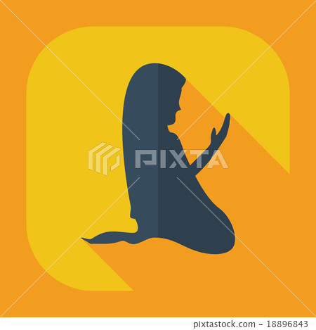 Flat modern design with shadow icons Muslim 18896843