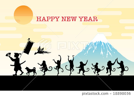 Momotaro and monkey marching with words Momotaro and monkey marching with words 18898036