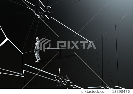 Cracked glass Cracked glass 18898476