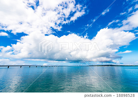沖繩，海，藍天，海景 18898528