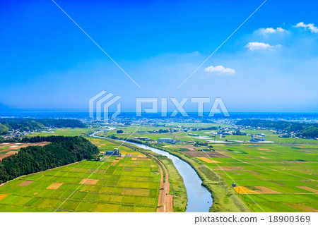 栗山河周圍的鳥瞰圖 栗山河周圍的鳥瞰圖 18900369